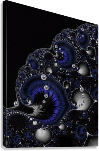 Blue Satin Pearls   Canvas Print