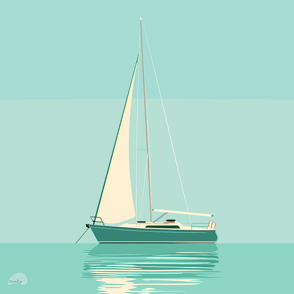 Serene Sailboat  Print