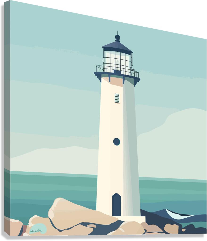 Lighthouse on the Bluff Canvas Print