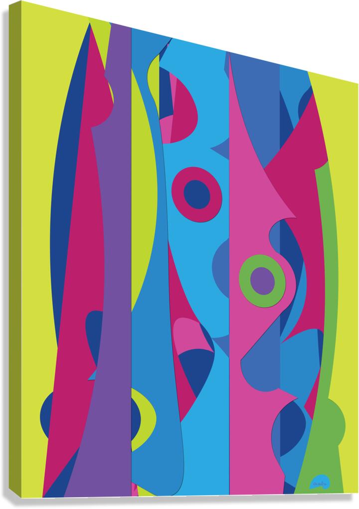 Pixels and Paper Scraps  Canvas Print