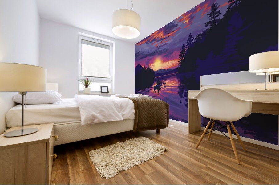 Twilight Paddle Mural print