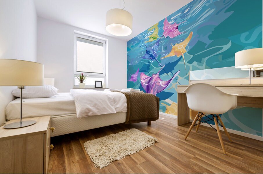 Stingray Serenade Mural print