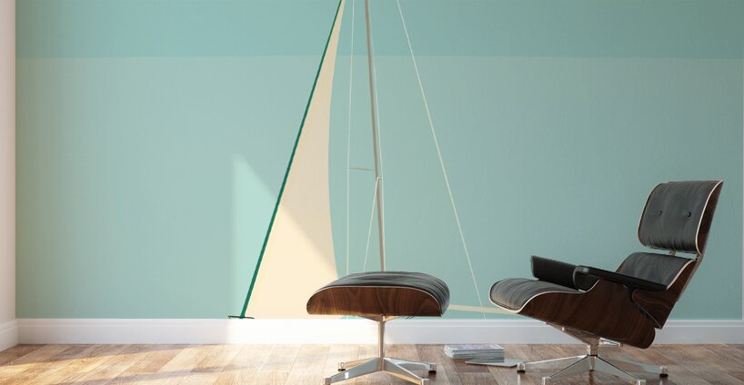Serene Sailboat  Wall Murals