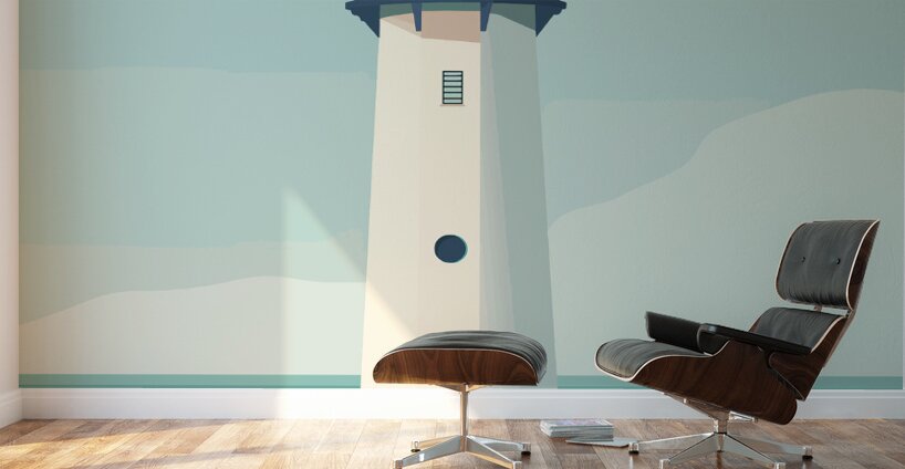 Lighthouse on the Bluff Wall Murals