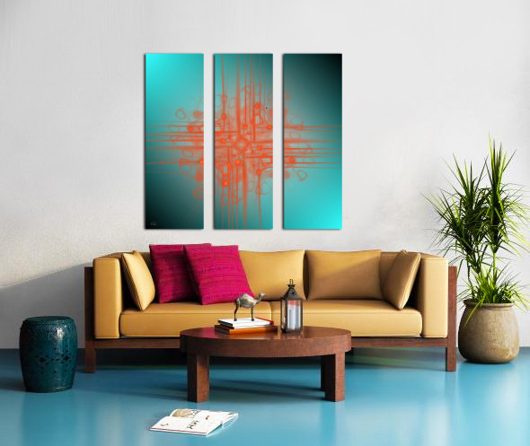 At the Intersection of Orange Split Canvas print