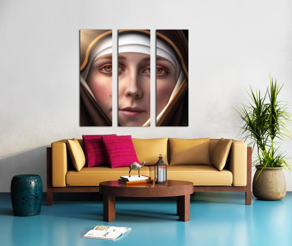 St Clare of Assisi Split Canvas print
