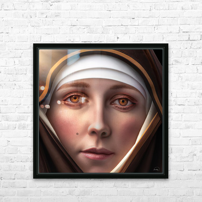 St Clare of Assisi HD Sublimation Metal print with Decorating Float Frame (BOX)