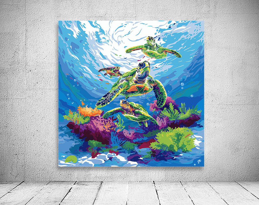 Sea Turtle Tango Wall Preview