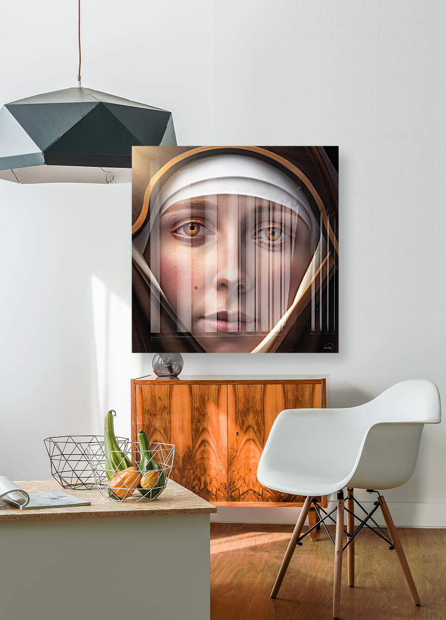 St Clare of Assisi  back frame mount