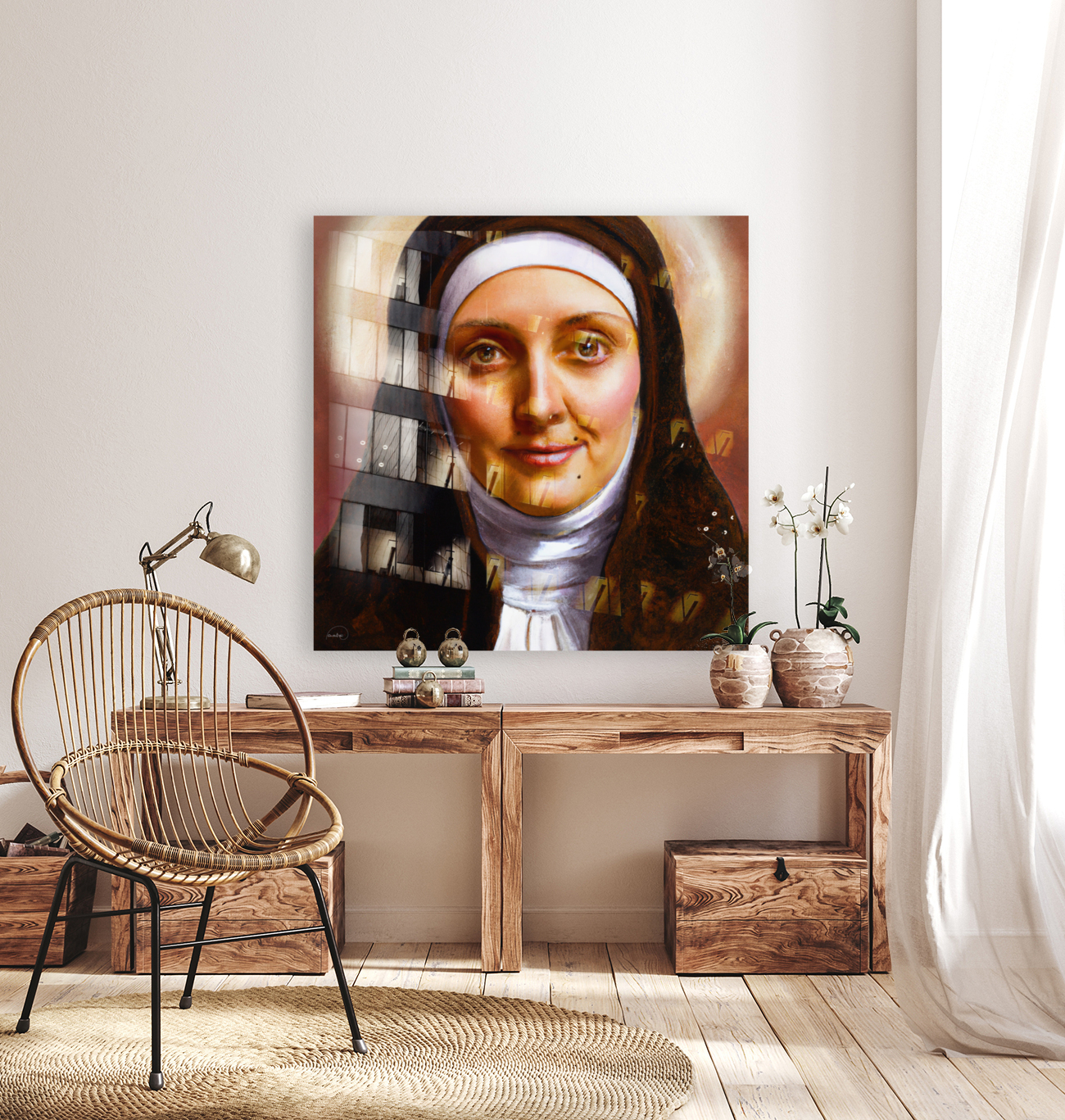 St. Teresa of Avila  back frame mount
