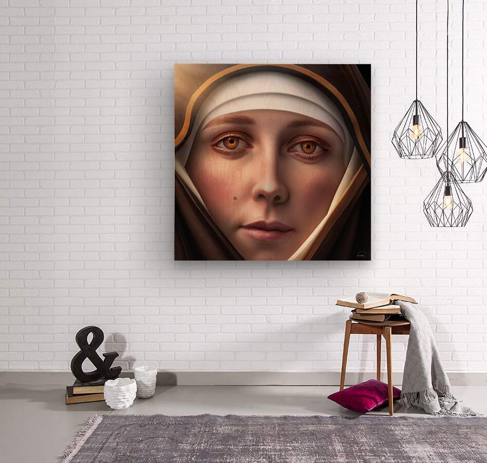 St Clare of Assisi  Wood print