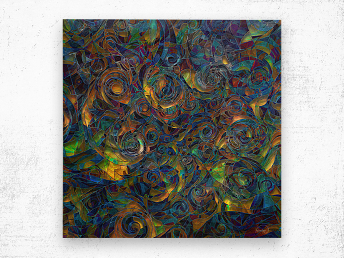 Kaleidoscopic Symphony Wood print