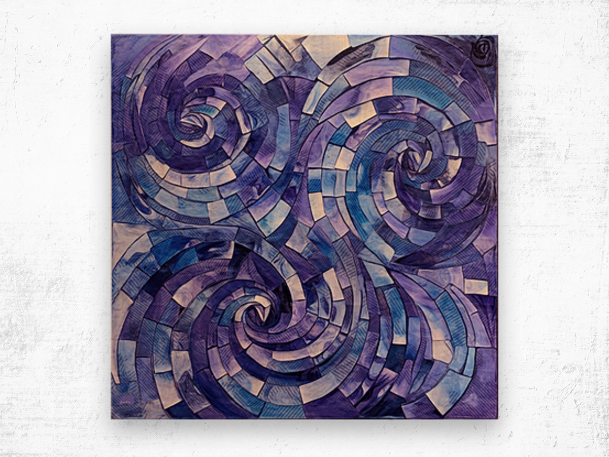Swirly Whirly Woo Wood print
